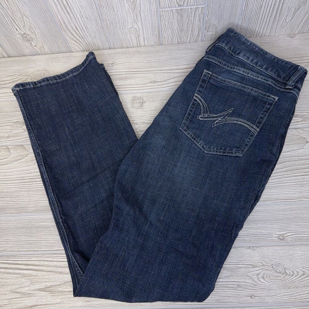 Wrangler Boot Cut Jeans Women's Size 17X34 Blue Medium Wash Denim Stretch Pants